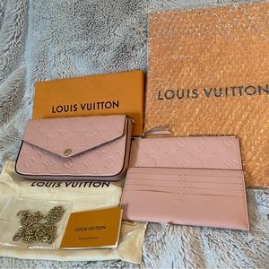 Louis Vuitton Félicie Pochette - Monogram Empreinte Leather Rose Poudre